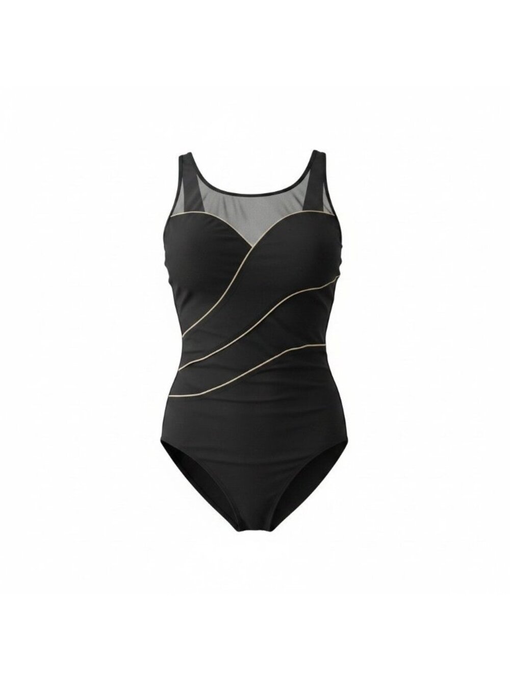 Longitude One‑Piece Swimsuit – Size Small – Black & Gold – Good Condition